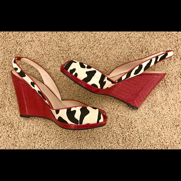 KORS Michael Kors Shoes - KORS Michael Kors Sling Back Peep-Toe Wedge, Sz 9